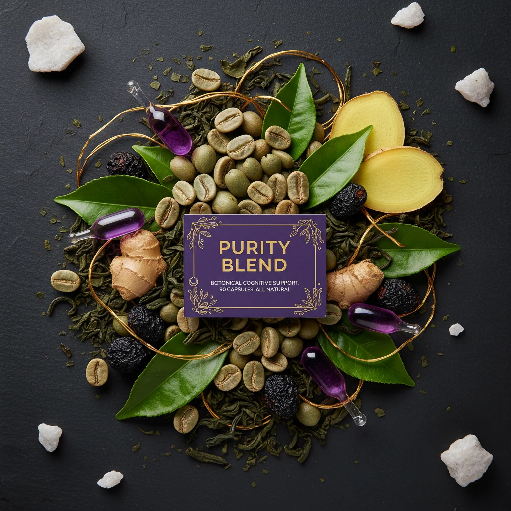Green coffee beans and green tea leaves on a stone surface - key ingredients in green coffee extract supplement